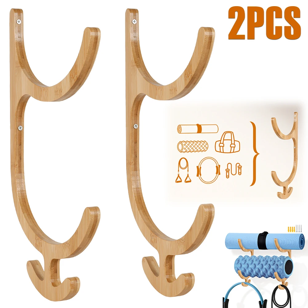 Sports Equipment Nearby - 2Pcs Yoga Mat Storage Rack Wall