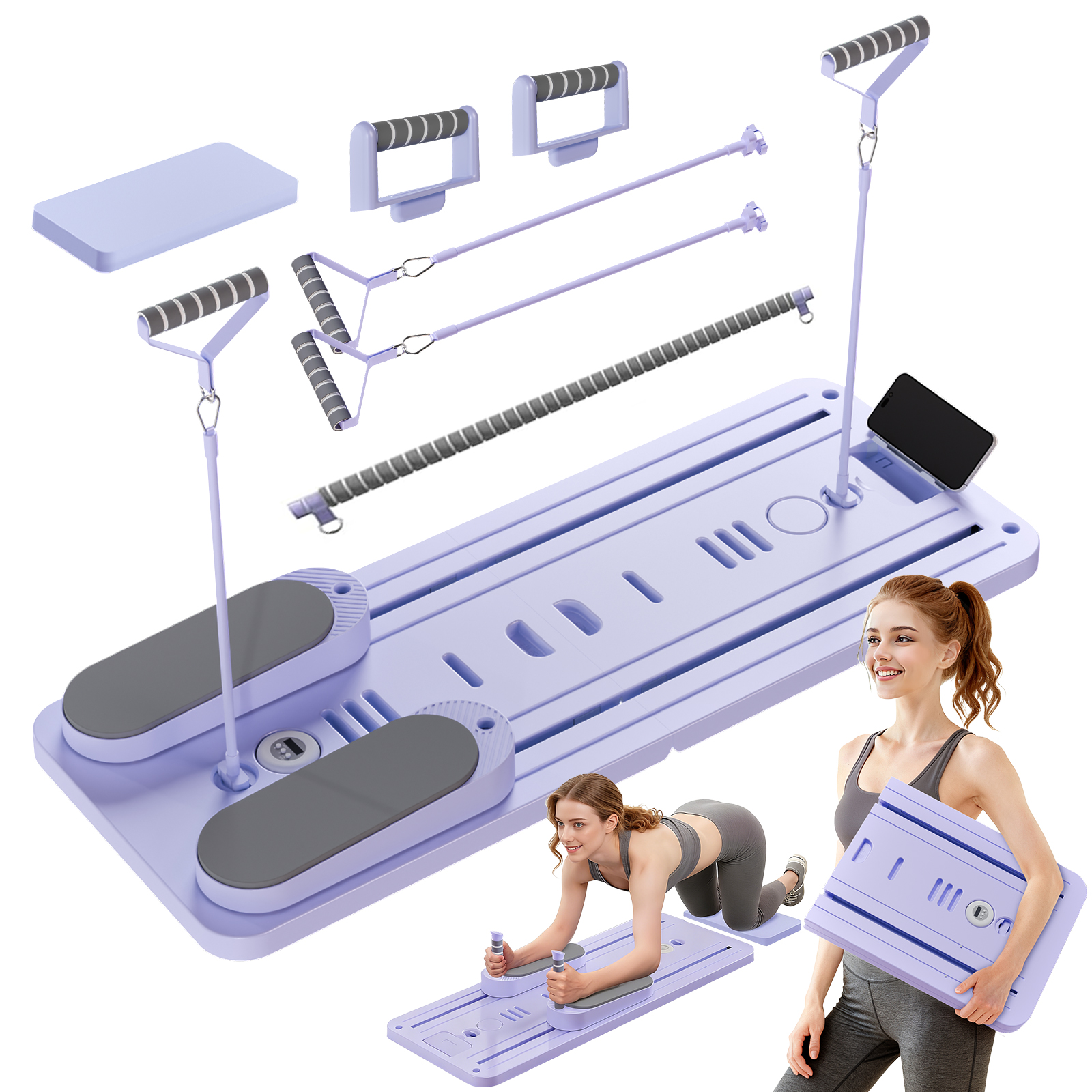 Sports Equipment Nearby - Foldable Pilates Bar Ab Board Push