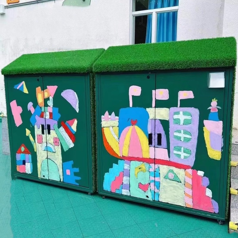 Kindergarten outdoor graffiti  - đánh giá và giá Sports Equipment Locker