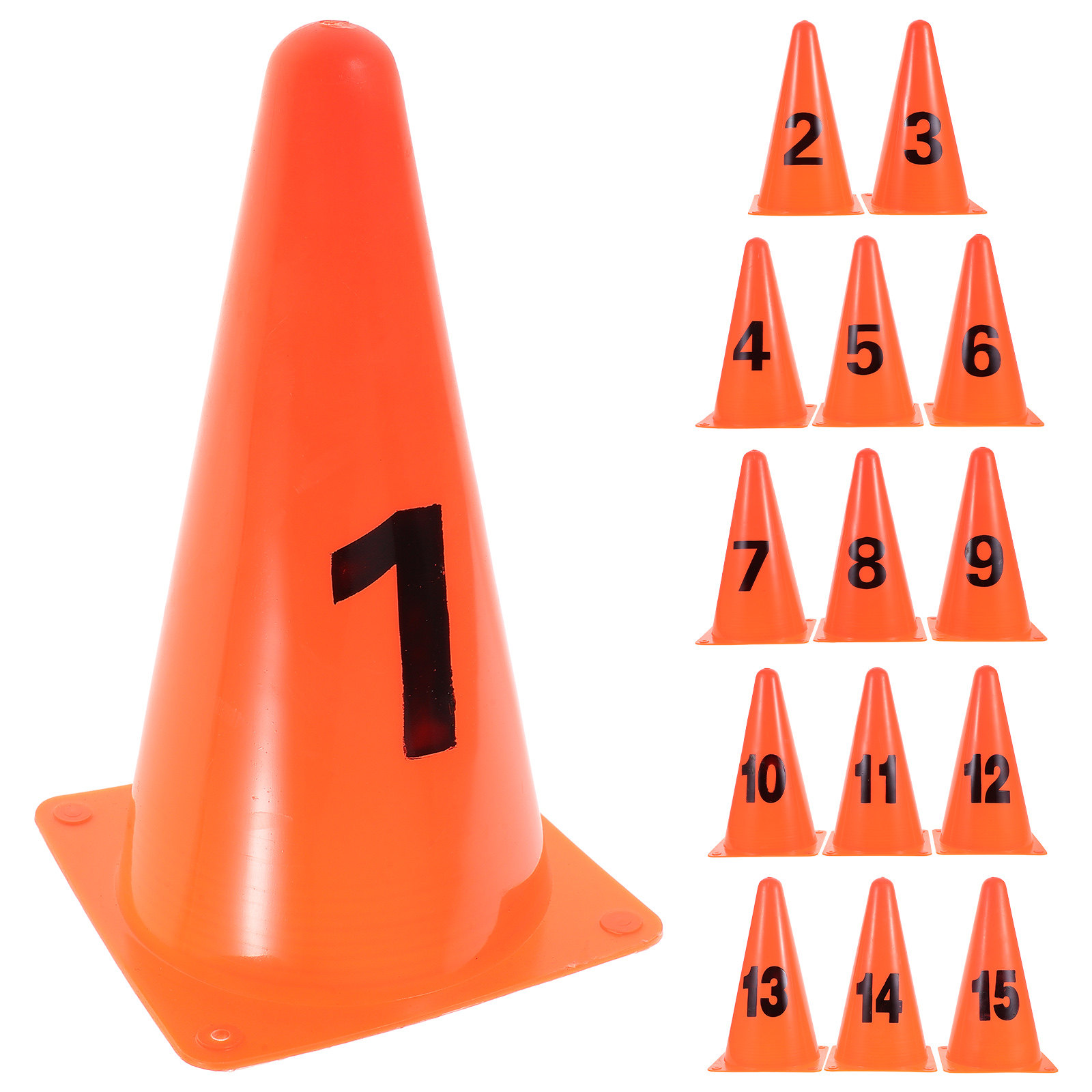 15Pcs Numbered Cones Soft Plas - đánh giá và giá Football Training Cone