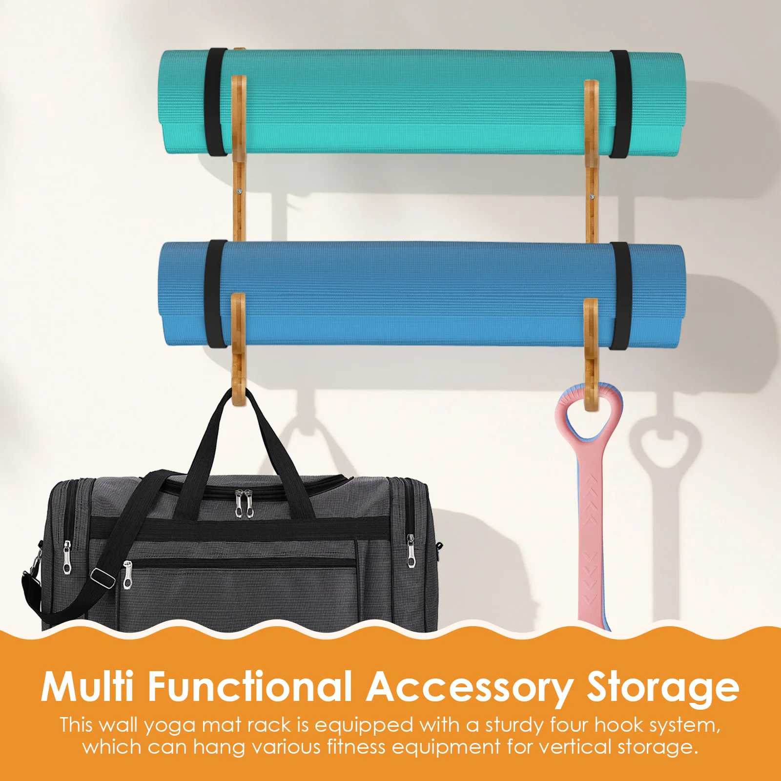 2Pcs Yoga Mat Storage Rack Wal - đánh giá và giá Sports Equipment Nearby