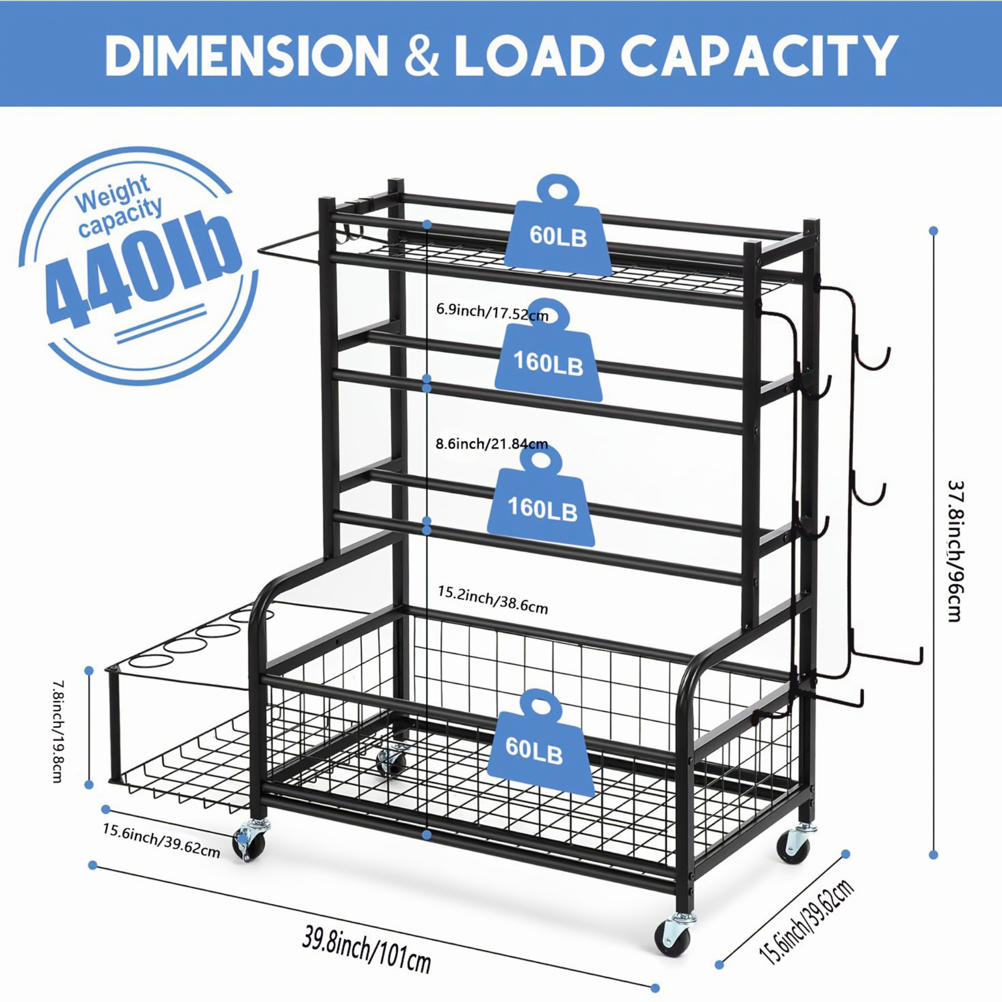 Blacksmith 4 Tier Storage Rack - đánh giá và giá Sports Equipment United